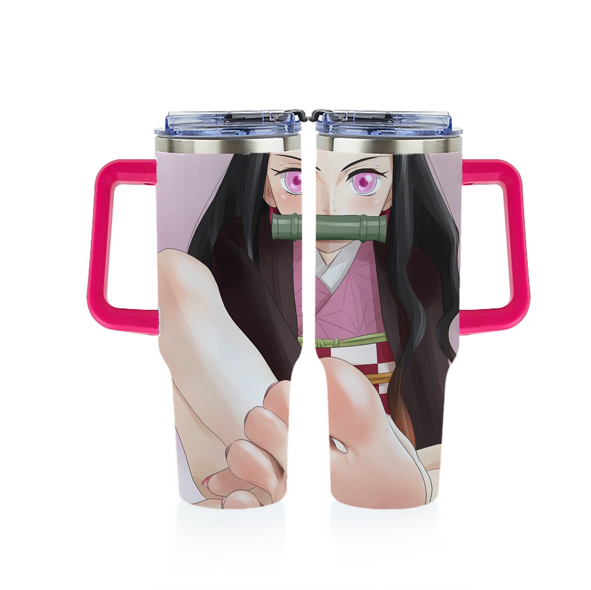 （画像用） 鬼滅の刃（きめつのやいば）竈門 禰󠄀豆子／かまど ねずこ Kamado Nezuko 1200ｍLフルプリント車用タンブラー